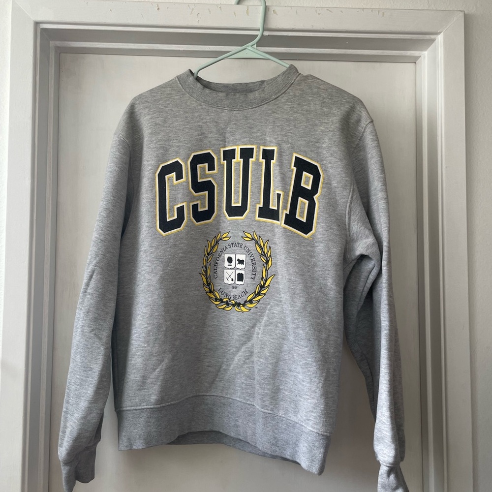 Jansport Gray Crewneck Sweater Classic Collegiate Style